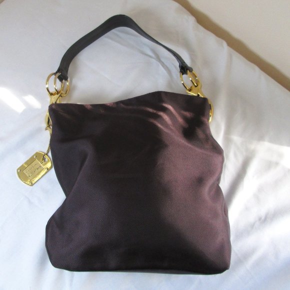 Anteprima-Nueve Handbags - Anteprima-Nueve (Jean-Pierre Klifa) Plum Bucket Bag Used-Good Condition